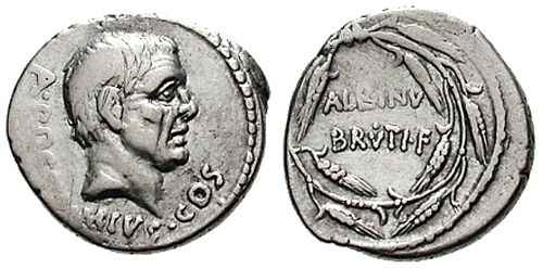 postumia roman coin denarius